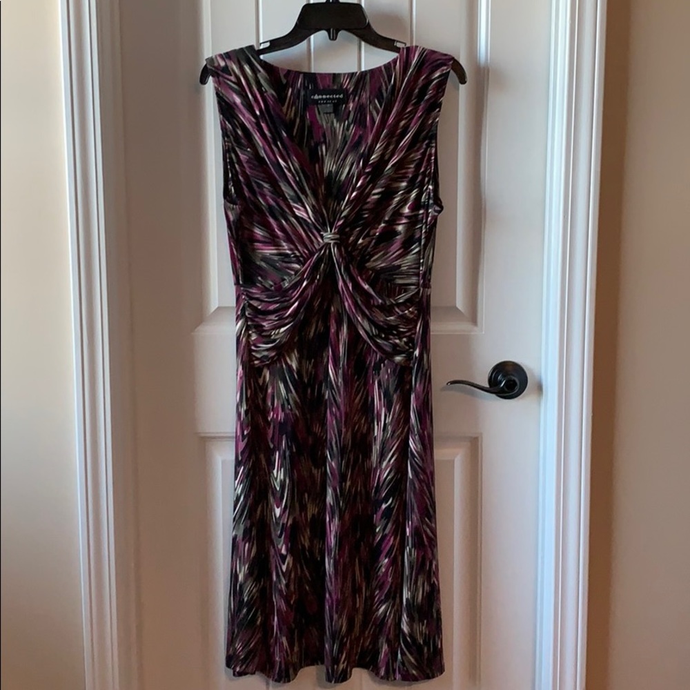 Fuchsia black and grey dress